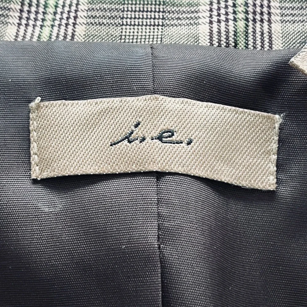 i.e.‎ Womens Pink Beige Plaid Blazer Jacket Academia Clueless Preppy Peplum Sz 6